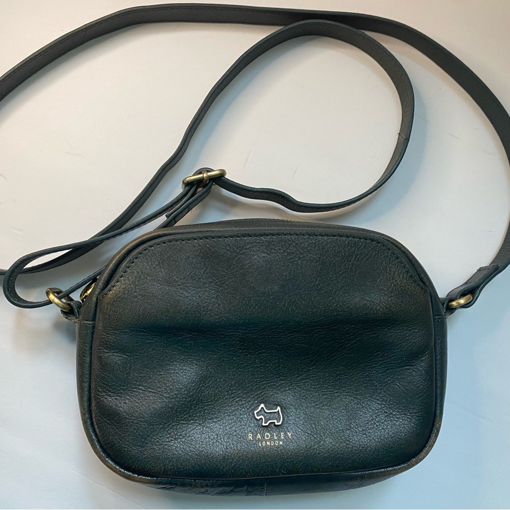 RADLEY LONDON LEATHER CROSSBODY DARK EVERGREEN ADJUSTABLE STRAP